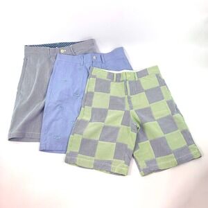Vineyard Vines Boys Breaker Shorts Lot of 3 Sz 18 Shep & Ian Blue White Stripe +